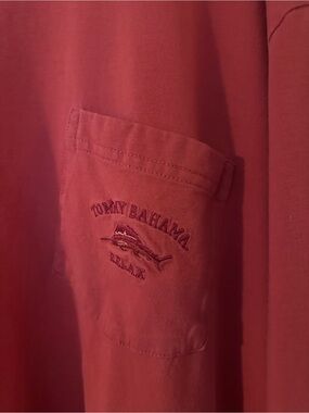 Tommy Bahama Red Short Sleeve Pocket Tee Red